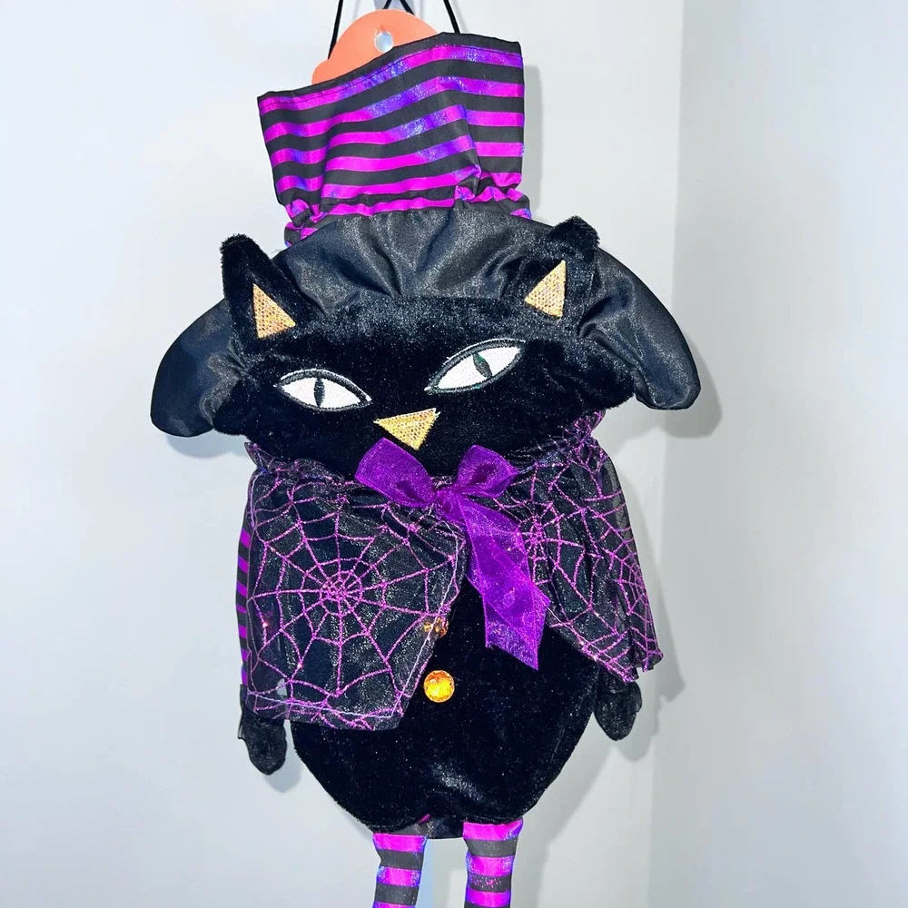 Pier 1 Imports Scary Black Cat Wine Bottle Travel Carrier